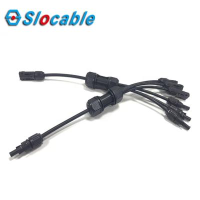 China Slocable 1500V Solar PV System High Voltage DC PV Solar Wiring 3 In 1 Cable Assembly for sale