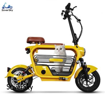 China Big powr dog scooter double mini electric foldable pet scooter OEM ODM electric scooter pet carrier unisex parent-child for sale