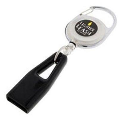 China Lighter Leash Hertz Customized Lighter Logo Retractable Pull Reel Keychain Holder HZSC0005 for sale