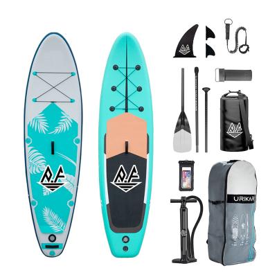 China Unisex OEM & ODM Drop Stitch PVC Inflatable Paddle Board Custom Soft Top Air Inflate Sip Paddle Board With Fins for sale