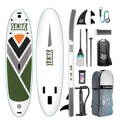 China Cheap Unisex Inflatable Paddle Board Custom Inflatable Plastic Surfboard Stand Up Paddle Board For Offshore Waters for sale