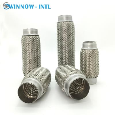 China Stainless Steel 201 Or 304 Flexible Exhaust Pipe Flexible Car Exhaust Wholesale With Braid / Nipple for sale