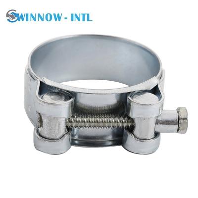 China Health Care Industrial Stainless Steel Bolt Pipe Metal Galv European Type Solid Single Pipe Clamps for sale