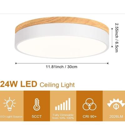 China Modern Wood Dimmable LED ceiling light fixtures CB CE ERP for sale