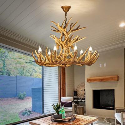 China American Vintage Style Resin Deer Antler Chandelier for Kitchen and Dining Room for sale