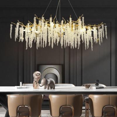 Cina Home Hotel Lighting Tree Branch Chandelier Modern Luxury Minimalist LED K9 Crystal Chandelier in vendita