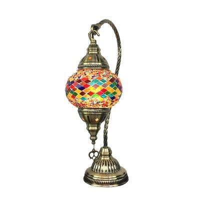 China Handmade Glass Turkish Table Lamp for Bedroom Living Room Restaurant Hotel Homestay Bar for sale