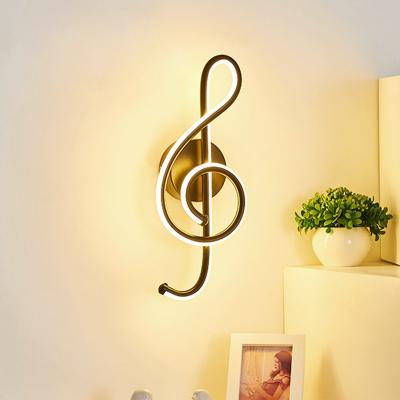 중국 Modern Simple Design Living Room Lamps with Music Shape Wall Lamp and Hotel LED Lights 판매용