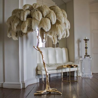 China RGB Luxury Modern Nordic LED Standing Arc Trees Light IP20 for Home Ostrich Floor Lamp for sale