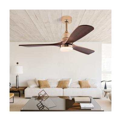 China Bedroom Ceiling Fan with Remote Control and Light in Modern Style Durable Solid Wood Leaf for sale