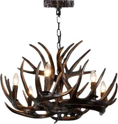 China MRDEER Lighting Multilayer Black Faux Antler Chandelier with American Resin for sale