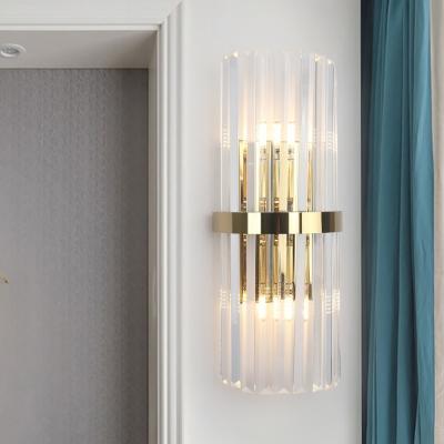 China Crystal Wall Lights French Gold Chrome Modern Luxury Hotel Crystal Wall sconce light fixture​ for sale