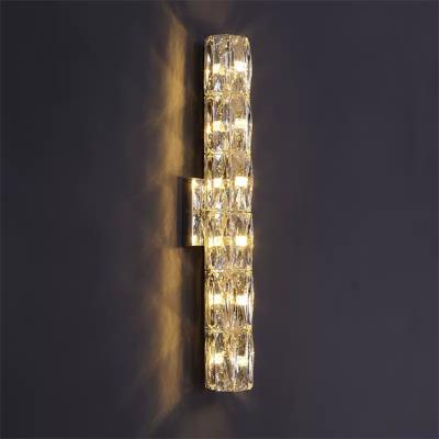 China Modern Decoration Crystal wall lights Stainless Steel for Living Dining Bedroom LED Wall Light Hallway Staircase for sale