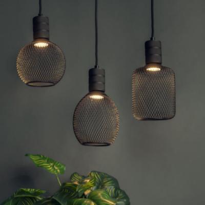 China Vintage Industrial Black Iron Metal Mesh Bird Cage LED Pendant Lamp Hanging Light Fixture For Bar Island Kitchen Restaurant zu verkaufen