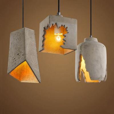 China Industrial Loft Restaurant Bar Cafe concrete small pendant lamp for sale