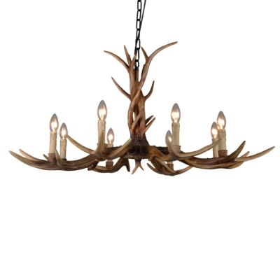 中国 American Country Retro Industrial Style Antler Restaurant Living Room Decorative Lights Chandelier 4 to 12 販売のため