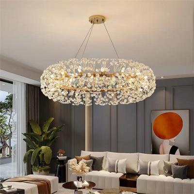 China Modern Simplicity House Hold Light Luxury Fashion Personality Villa Hotel 3-Tier Acrylic Chandelier for sale