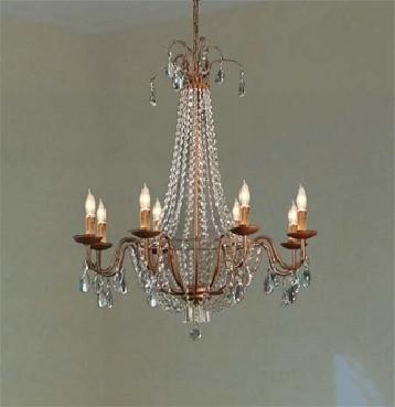 China Antique candle light bedroom crystal lamp small chandelier for sale