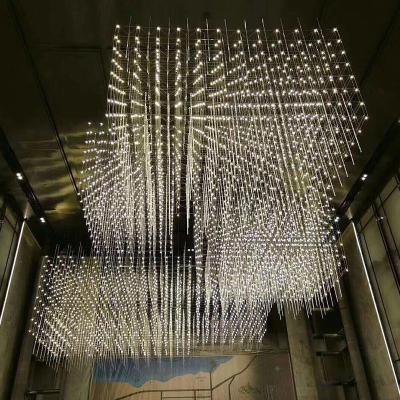 China Modern Originality LED Cube Chandelier Contemporary Design with Switch Control for Hotel Elegance and Innovation for sale