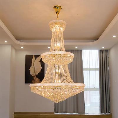 Cina Custom Project Lamp Decorative Stair Banquet Hall Villa Hotel Lobby Luxury Modern Chandelier Light in vendita