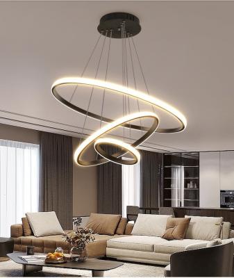 China Wholesale House Decorative Cheap Living Room Indoor LED Ring Chandelier Modern Minimalist for sale