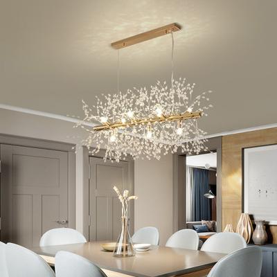 중국 Northern Europe Modern Crystal Ceiling Hanging Lights Led Pendant Lamp Dandelion Chandelier Decorative Lighting Hotel Home Light 판매용