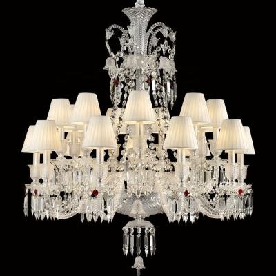 Cina European style large crystal chandelier decoration wedding luxury glass arm in vendita