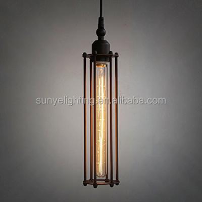 China Vintage Decoration Droplight Country Style Pendant Lights Retro Loft Iron Cages Lamp Hanging Fixtures à venda