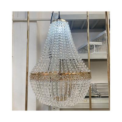 China Wedding Props Luxury Led Iron Crystal Chandelier Decoration Lamp Pendant Lights for s for sale