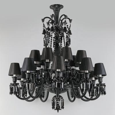 Chine living room modern indoor home decoration black pendant lights crystal luxury chandelier à vendre