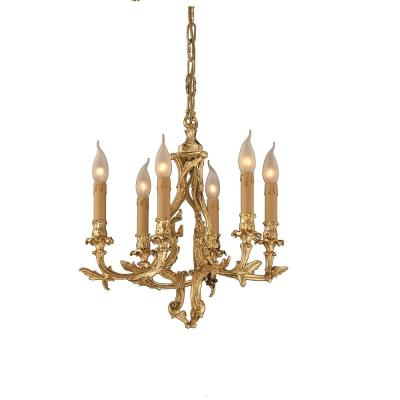 Chine 6-LIGHT CHANDELIER MADE IN ITALY ANTIQUE GOLD FISHED- BEST QUALITY à vendre