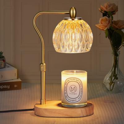 China Adjustable wax melting lamp glass aromatherapy timed candle Luxury Candle Warmer For Home Office for sale