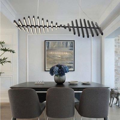 China restaurant light luxury chandelier lighting modern led large for sale