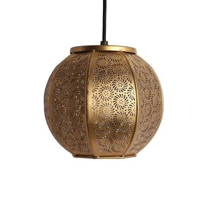 China Antique Look Modern Turkish Hanging Arabian Golden Moroccan Lamp Ceiling Lights Home Lantern Gift for sale