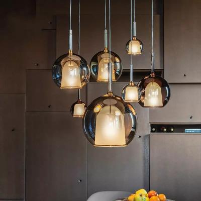 중국 Nordic Indoor Home Decor Ball Pendant Lamp Kitchen Islands Hanging Glass LED Iron Aluminum 90 Modern Chandelier 80 30000 판매용