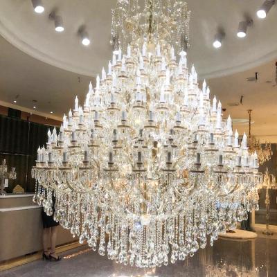 China Extra Large Crystal Chandelier Maria Theresa Lamp Luxury Hotel Lighting Fixture for sale