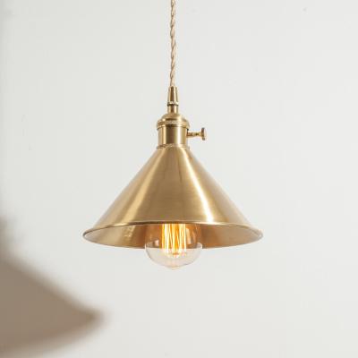 China Nordic  minimalist vintage all copper chandelier brass Pendant Lamp light for  restaurant bar counter foyer cloakroom for sale