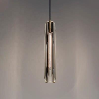 China JQLIGHTING Modern Luxury copper smokey grey drop LED Wireless Crystal Chandelier Lighting for kitchen island pendant Lamp à venda