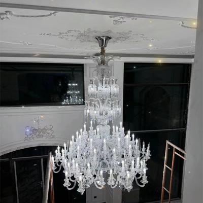 중국 European Modern Large Project Villa Hotel Crystal Chandelier Indoor Luxury Classic Glass Maria Theresa Light 판매용