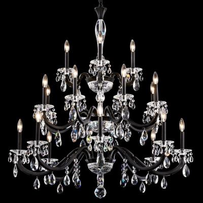 China Customized modern design hotel candle crystal chandelier large-scale project Maria theresa for sale