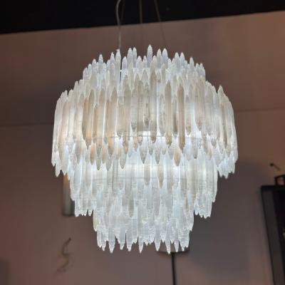 China momo natural stone selenite  chandelier 30