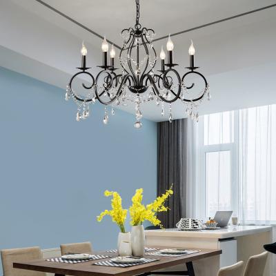 China Modern Home Candle Fancy Light Luxury Crystal Chandelier For Living Room for sale