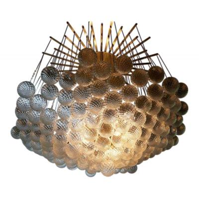 China Modern art glass ball chandelier corridor bubble stairs interior decoration lighting for sale