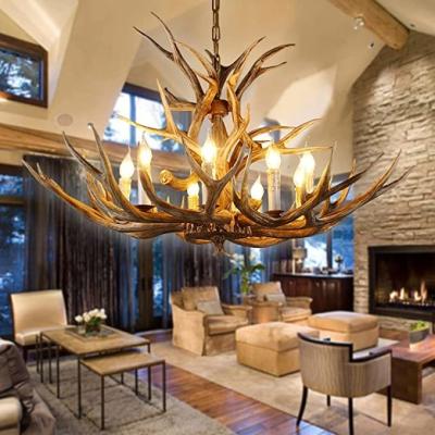 China Chandeliers Ceiling Lights 8 11 Antlers, Resin Deer Chandelier Vintage Hanging for sale