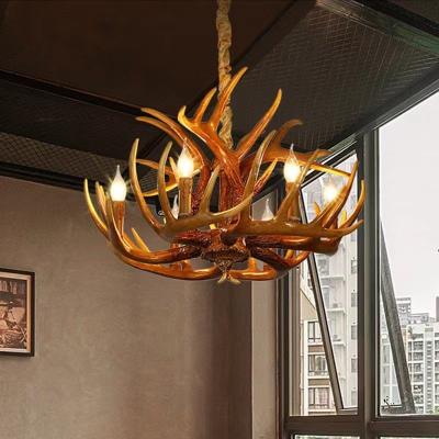 China American Modern style Chandelier Simple Ceiling Lamp Restaurant Antler Pendant Lighting for sale