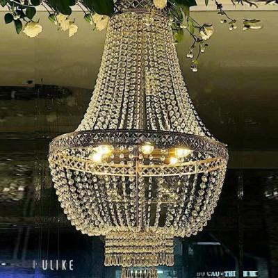 China Gorgeous new cheap acrylic empire crystal chandelier for event wedding party centerpieces  decoration for sale