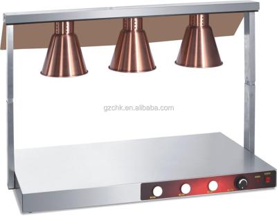 China Stainless steel food warmer with heat lamp/ for sale for sale