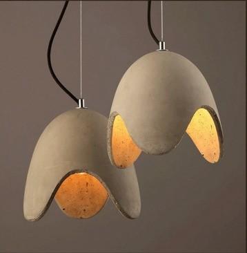 China E27 shape concrete energy saving pendant lamp for loft for sale