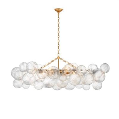 China lighting chandeliers nordic home modern ceiling lamp rectangular corridor lights glass ball bubble chandelier hanging for sale