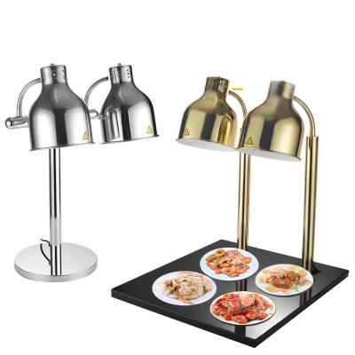 China Popular design 2 Bulb Food heat Light Restaurant hotel food preserving lamp Catering Display warm for sale